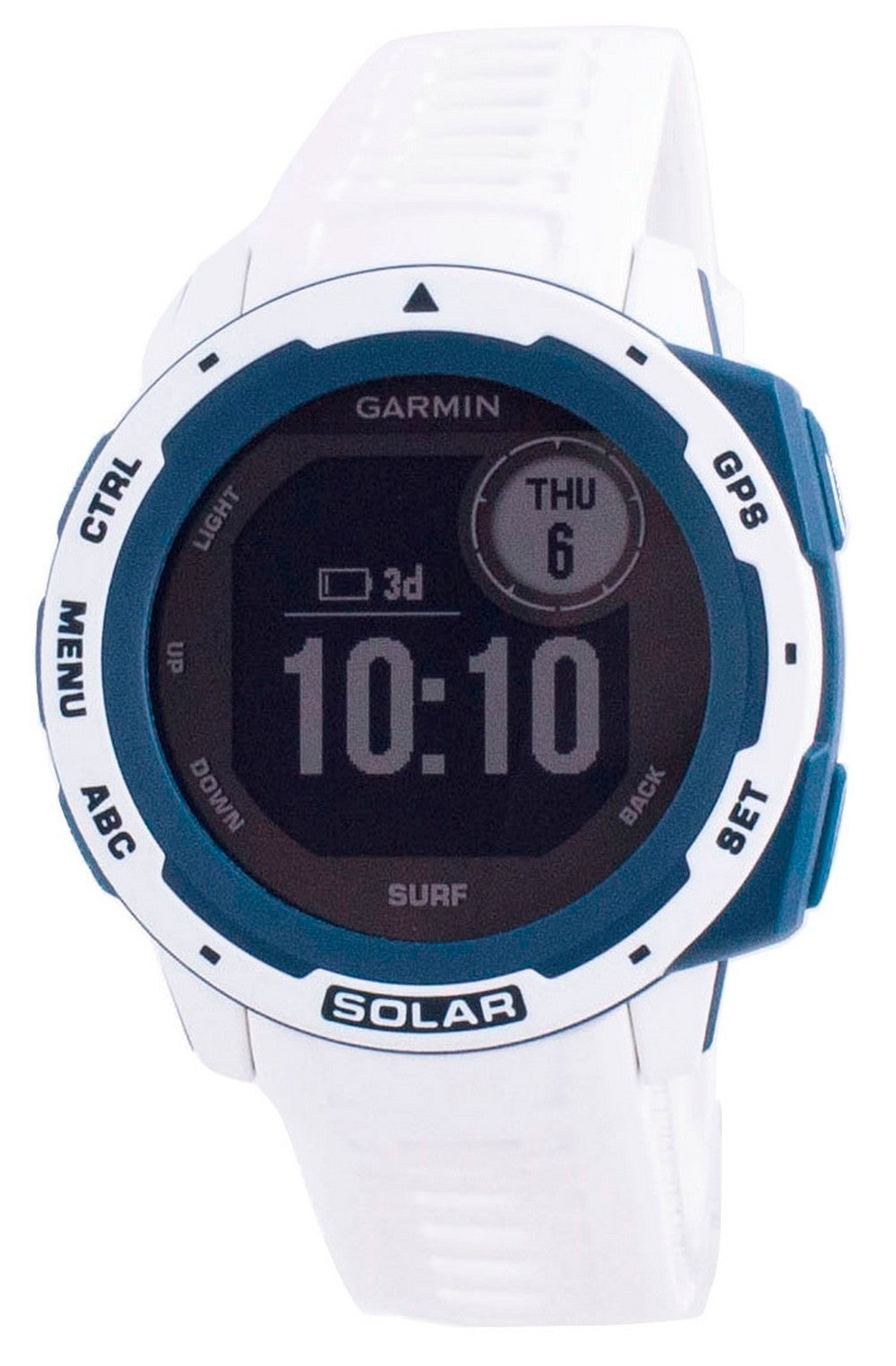 Garmin Instinct Solar Surf Edition Fitness Gps White Silicone Band 010-02293-08 Multisport Watch