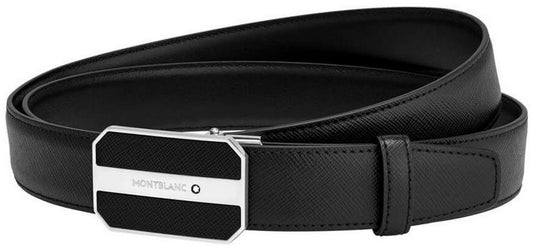 Montblanc 123893 Black Men's Leather Belt