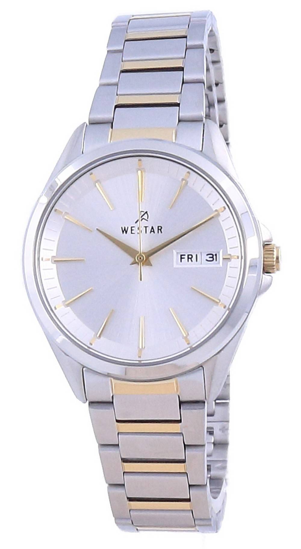 Westar Silver Dial Two Tone Stainless Steel Quartz 40212 Cbn 107 Women's Watch