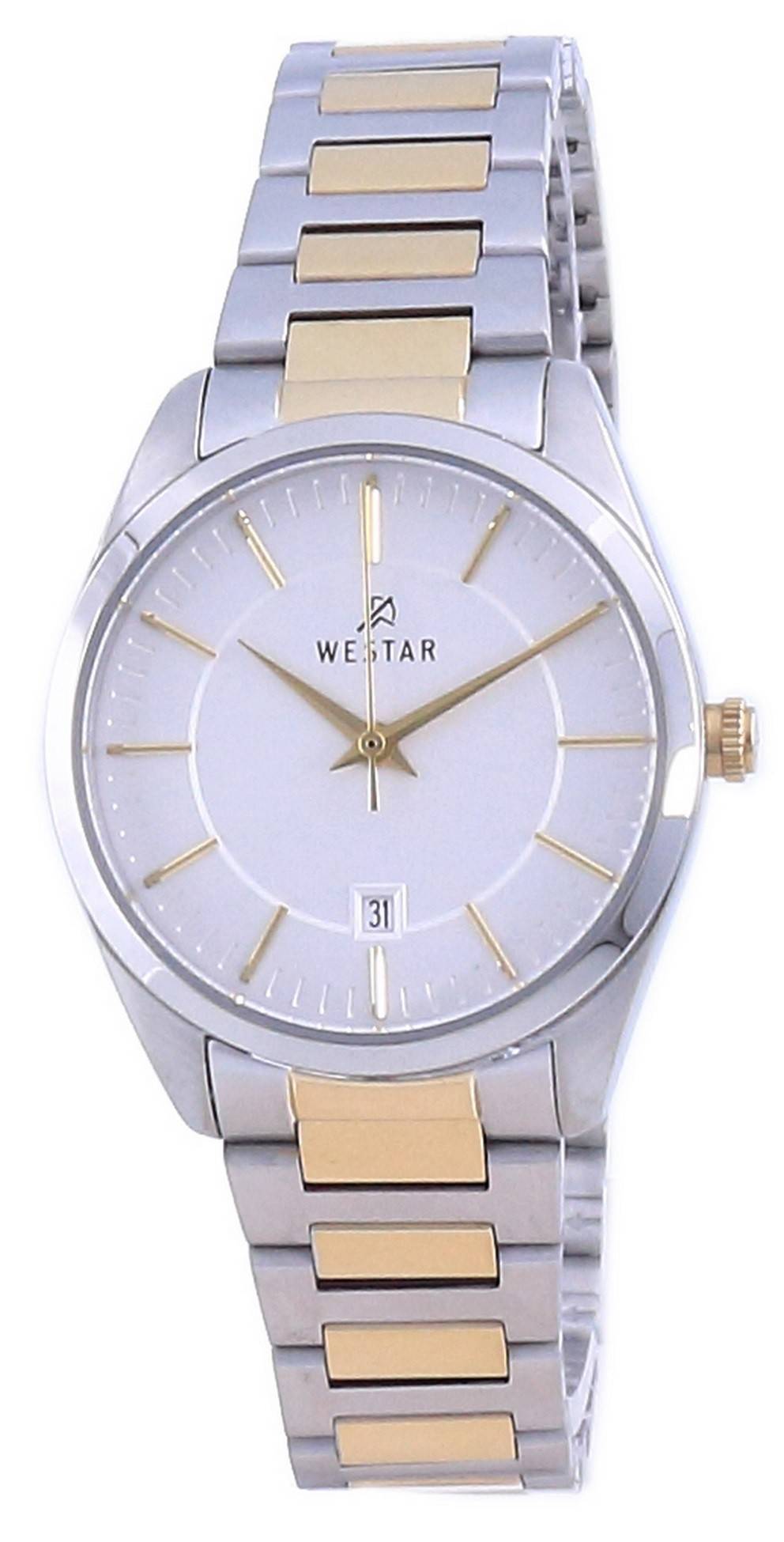 Westar Silver Dial Two Tone Stainless Steel Quartz 40213 Cbn 107 Women's Watch