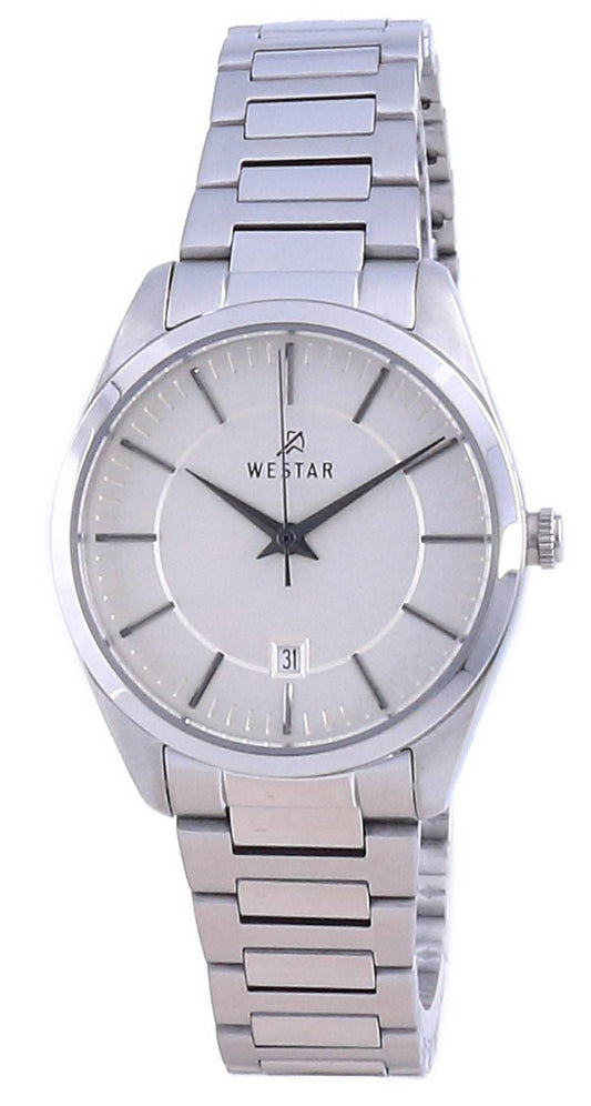 Westar Champagne Dial Stainless Steel Quartz 40213 Stn 102 Women's Watch