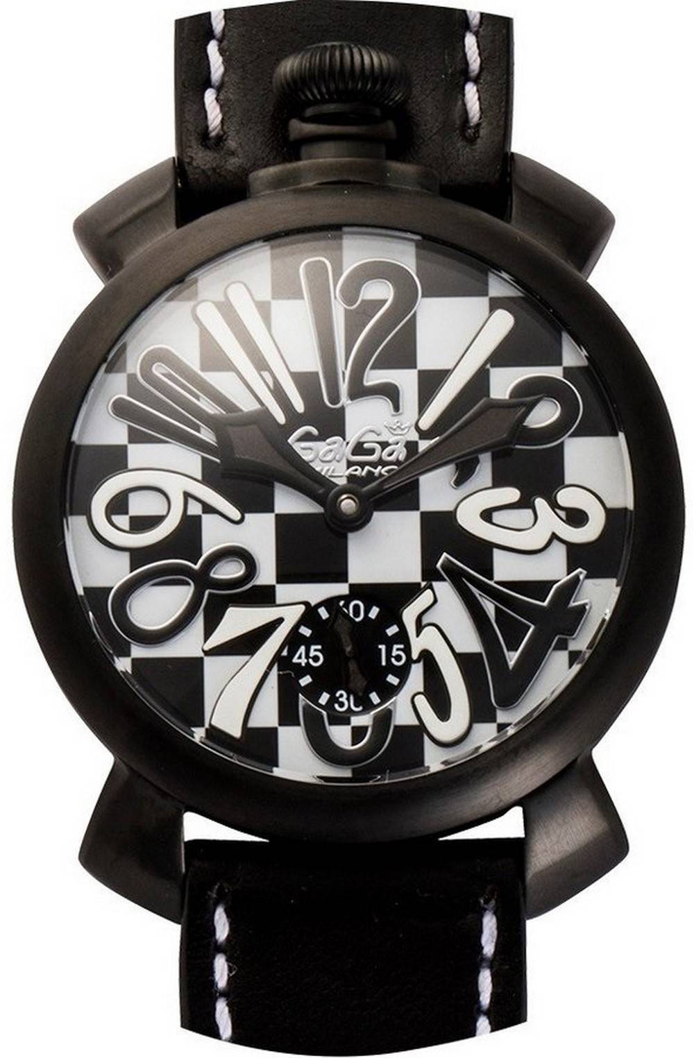 Gaga Milano Black And White Quartz 5012lech1 Men's Watch