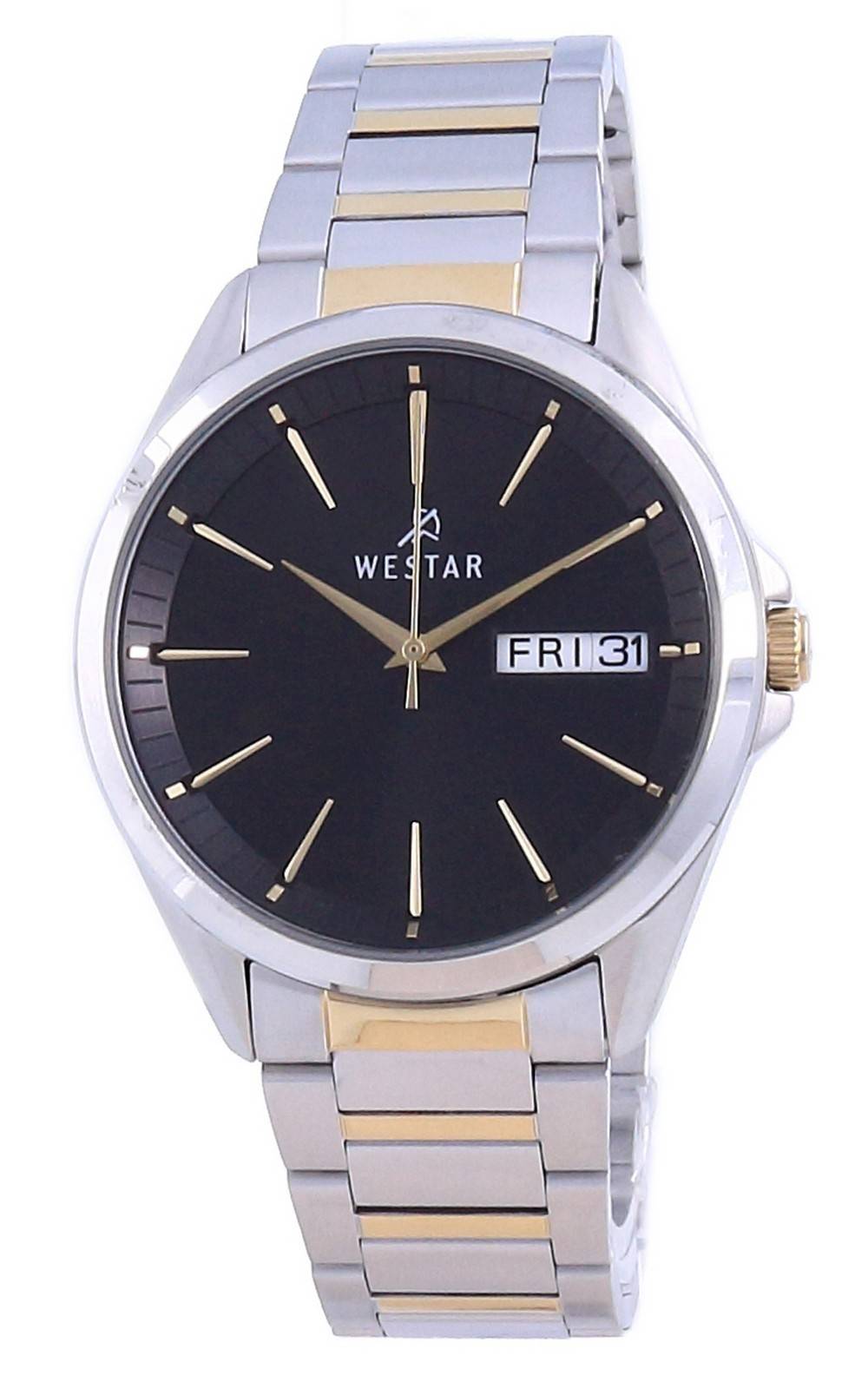 Westar Black Dial Stainless Steel Quartz 50212 Cbn 103 Men's Watch