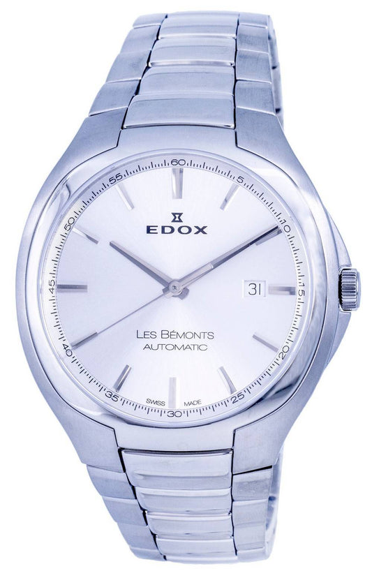 Edox Les Bemonts Stainless Steel Silver Dial Automatic 801143ain 80114 3 Ain Men's Watch