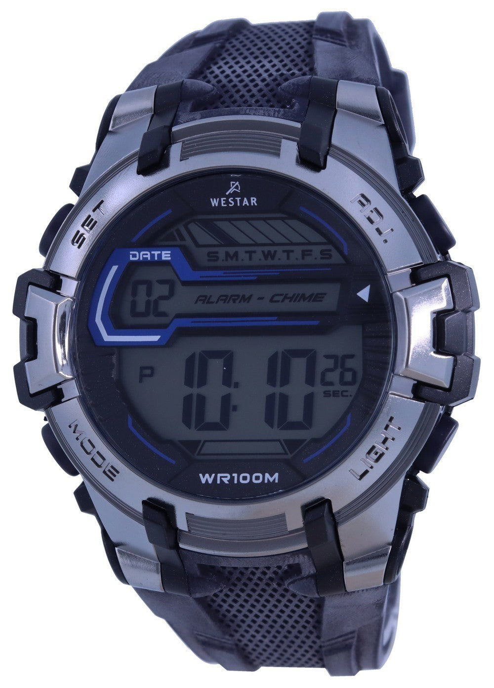 Westar Digital Silicon Strap Quartz 85005 Ptn 003 100m Men's Watch