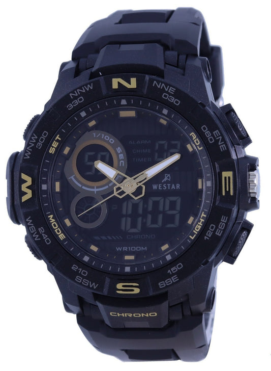 Westar Analog Digital Black Dial Quartz 85010 Ptn 002 100m Men's Watch