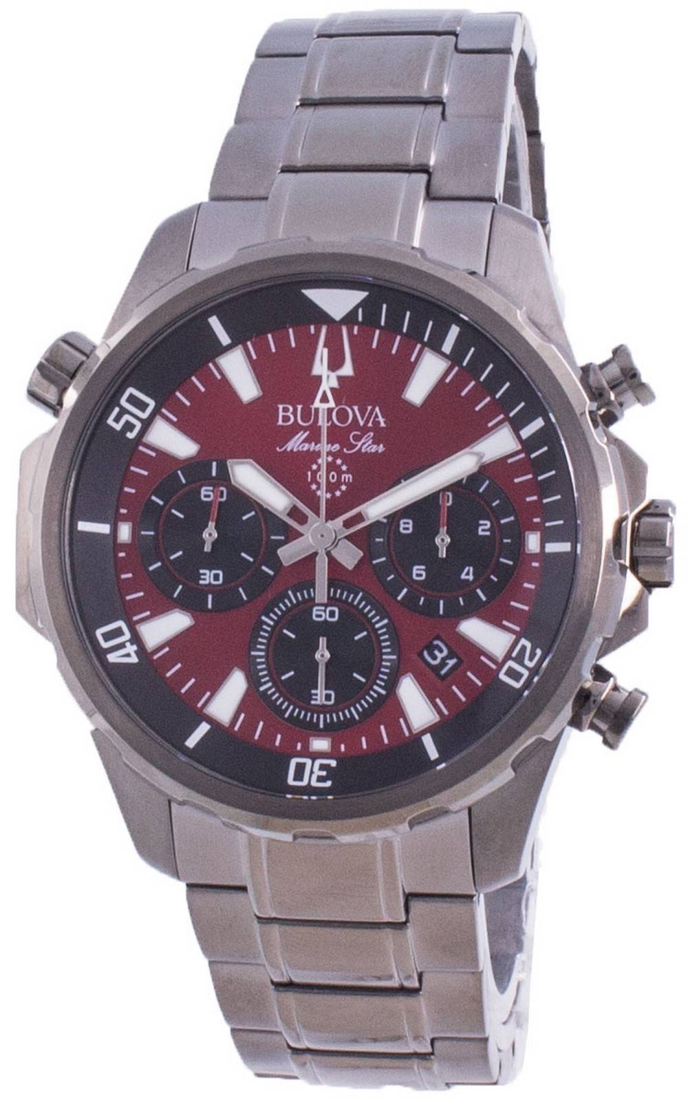 Bulova Marine Star Chronograph Quartz 98b350 100m Men's Watch