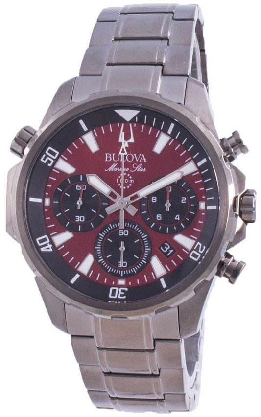 Bulova Marine Star Chronograph Quartz 98b350 100m Men's Watch