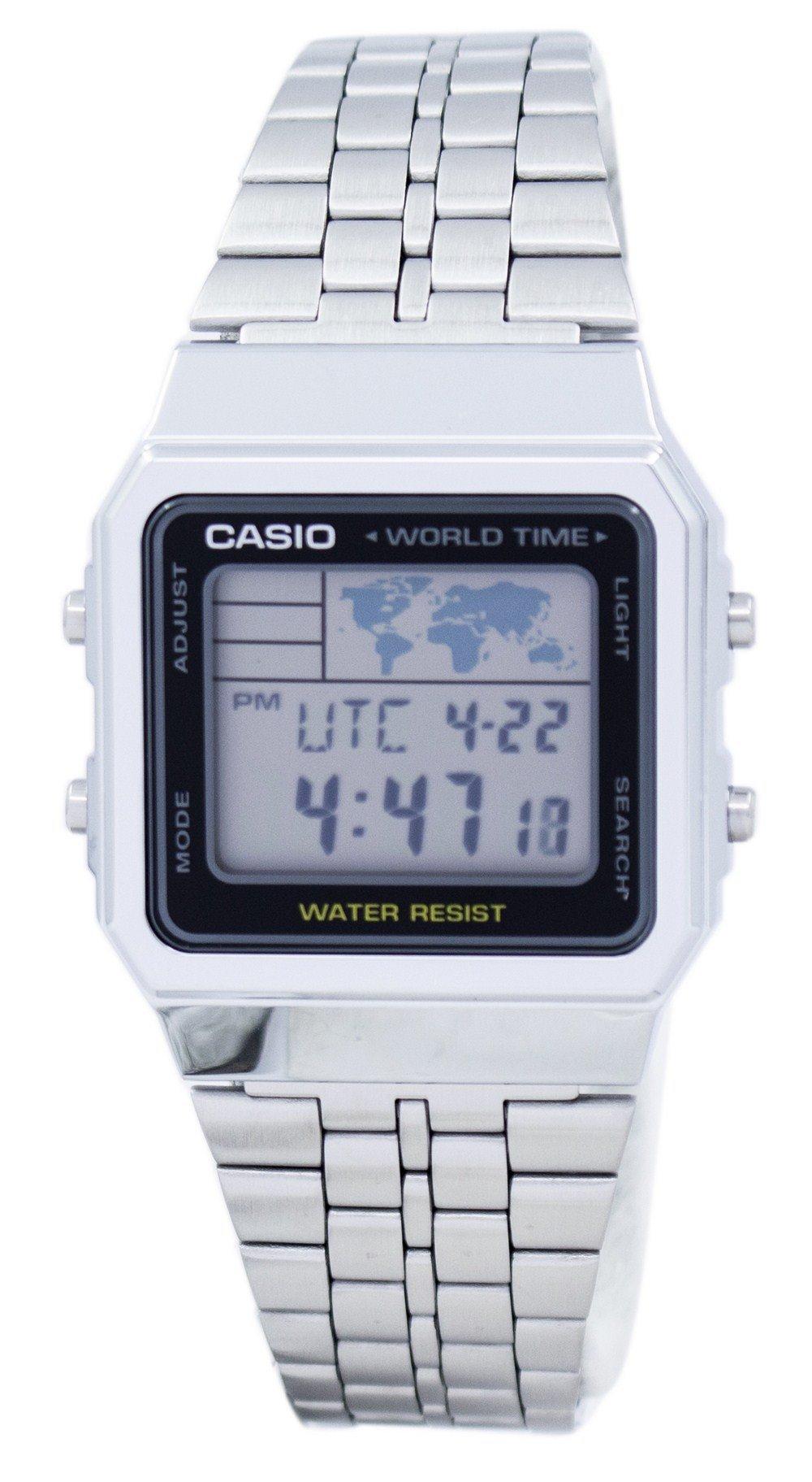 Casio Alarm World Time Digital A500wa-1df Men's Watch