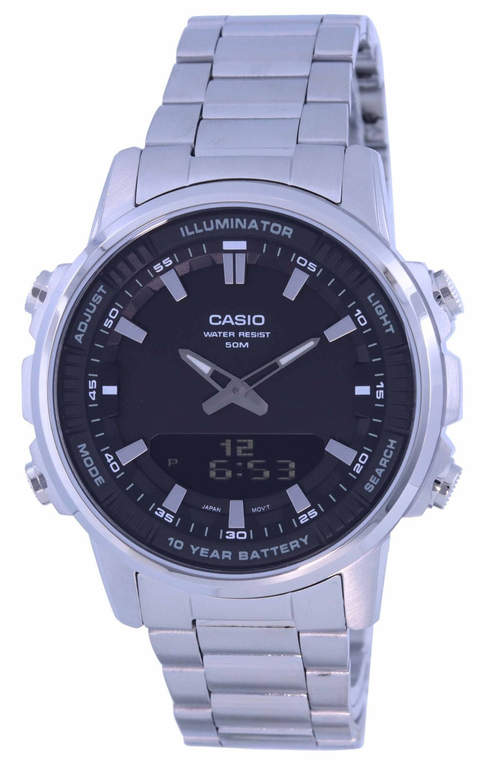 Casio Enticer World Time Telememo Analog Digital Amw-880d-1a Amw880d-1 Men's Watch