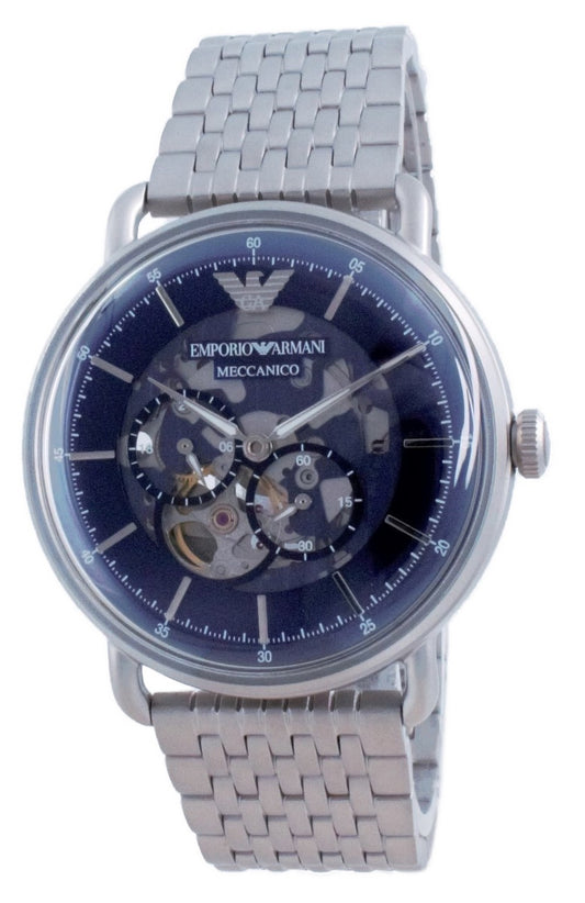 Emporio Armani Aviator Semi Skeleton Automatic Ar60024 Men's Watch