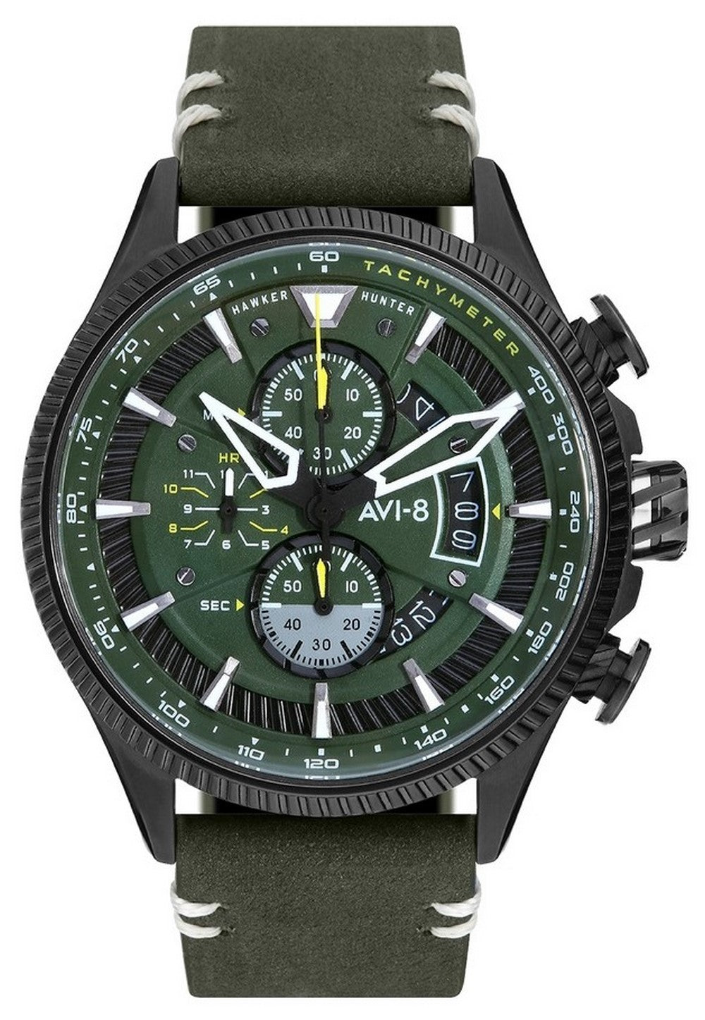 Avi-8 Hawker Hunter Avon Chronograph Charcoal Green Dial Quartz Av-4064-02 Men's Watch