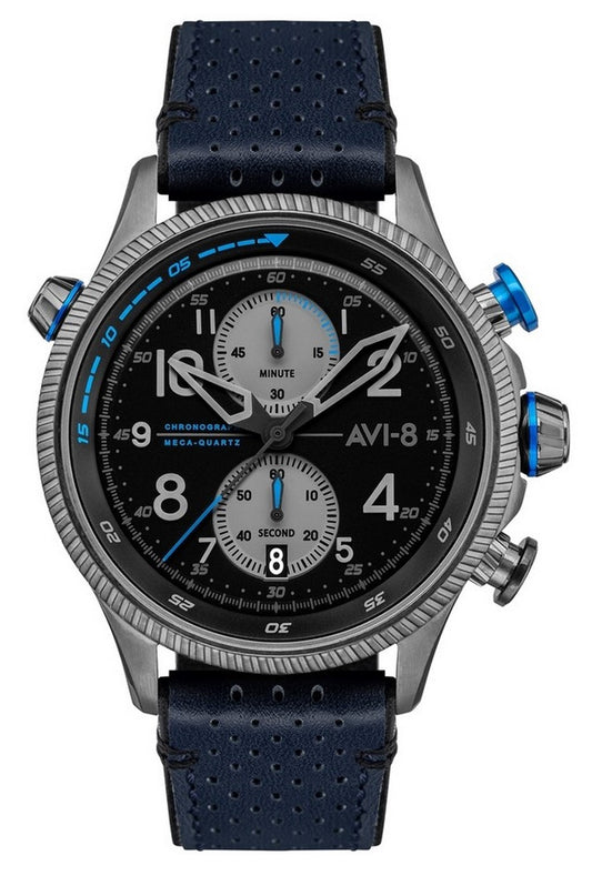 Avi-8 Hawker Hunter Colerne Duke Chronograph Black Dial Quartz Av-4080-02 Men's Watch