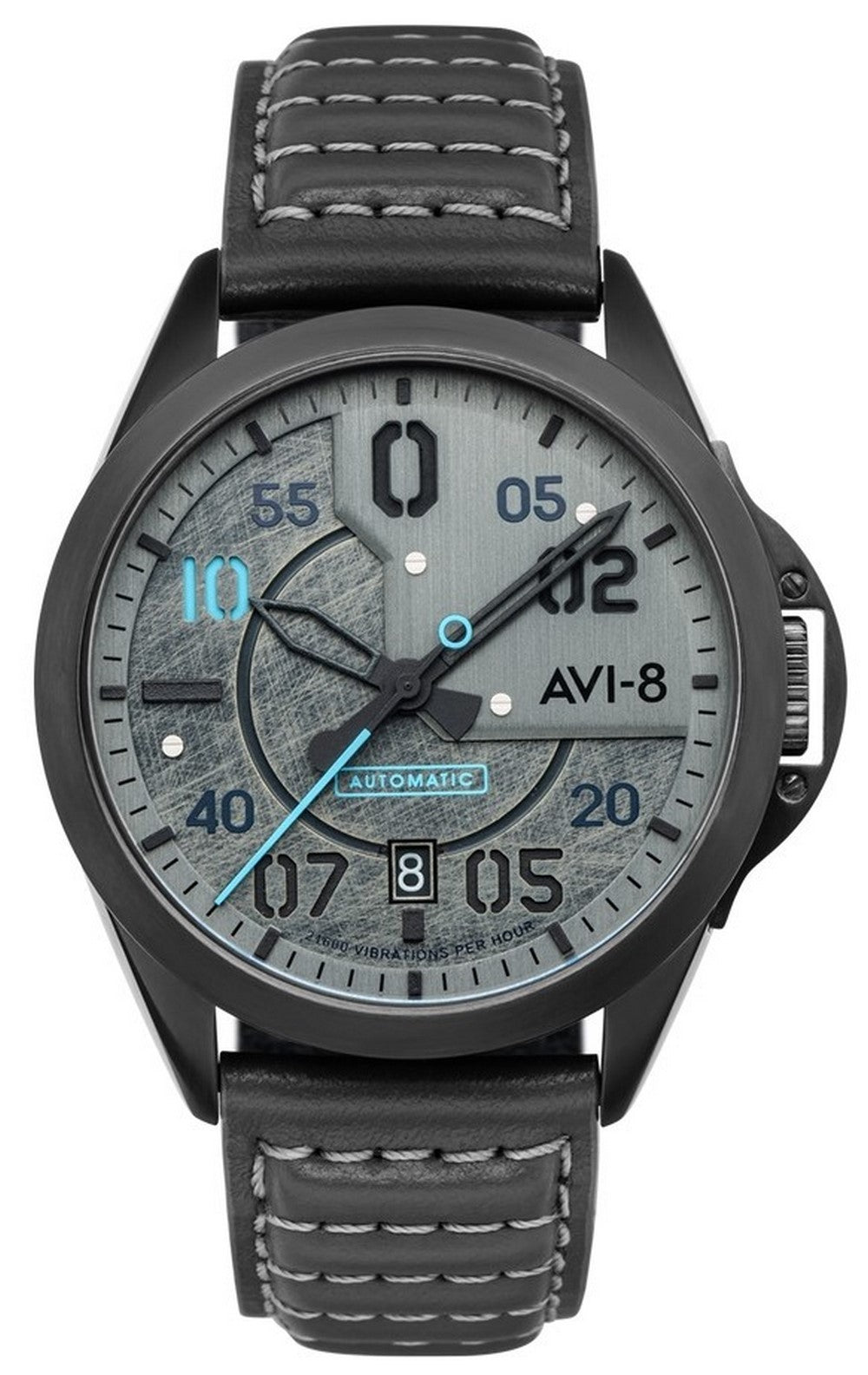 Avi-8 P-51 Mustang Sands Point Hitchcock Automatic Grey Dial Av-4086-04 Men's Watch