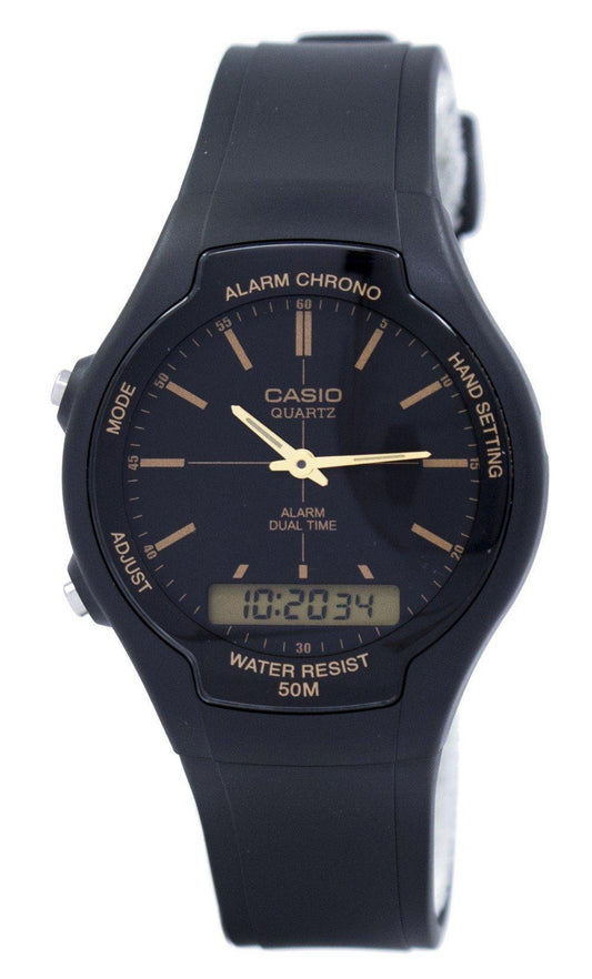 Casio Alarm Chrono Dual Time Quartz Aw-90h-9evdf Aw90h-9evdf Men's Watch