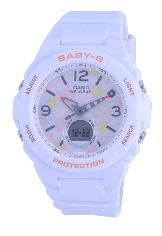 Casio Baby-g World Time Analog Digital Bga-260fl-7a Bga260fl-7 100m Women's Watch