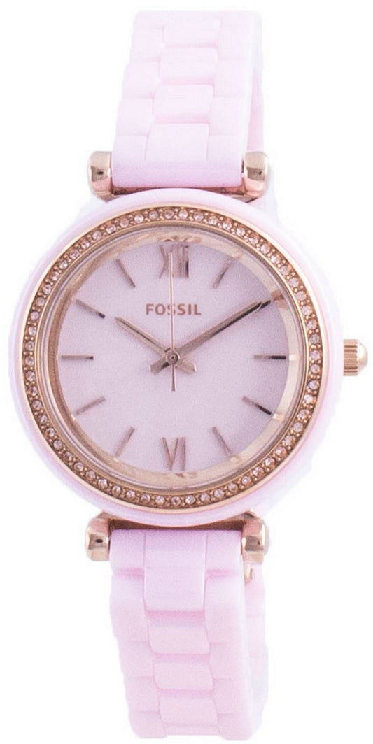 Fossil Carlie Mini Diamond Accents Quartz Ce1106 Women's Watch