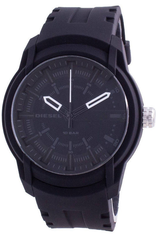 Diesel Armbar Black Dial Silicone Strap Quartz Dz1830 100m Men's Watch