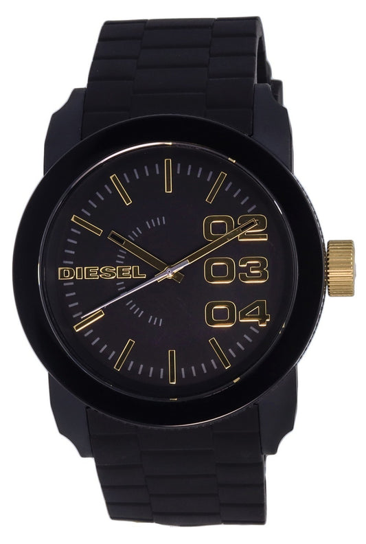 Diesel Double Down Silicon Black Dial Quartz Dz1972 Men's Watch