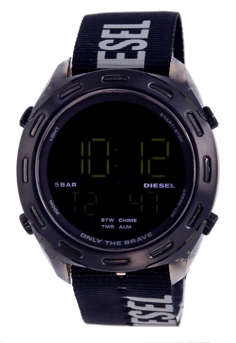 Diesel Crusher Digital Textile Black Dial Quartz Dz1985 Men's Watch