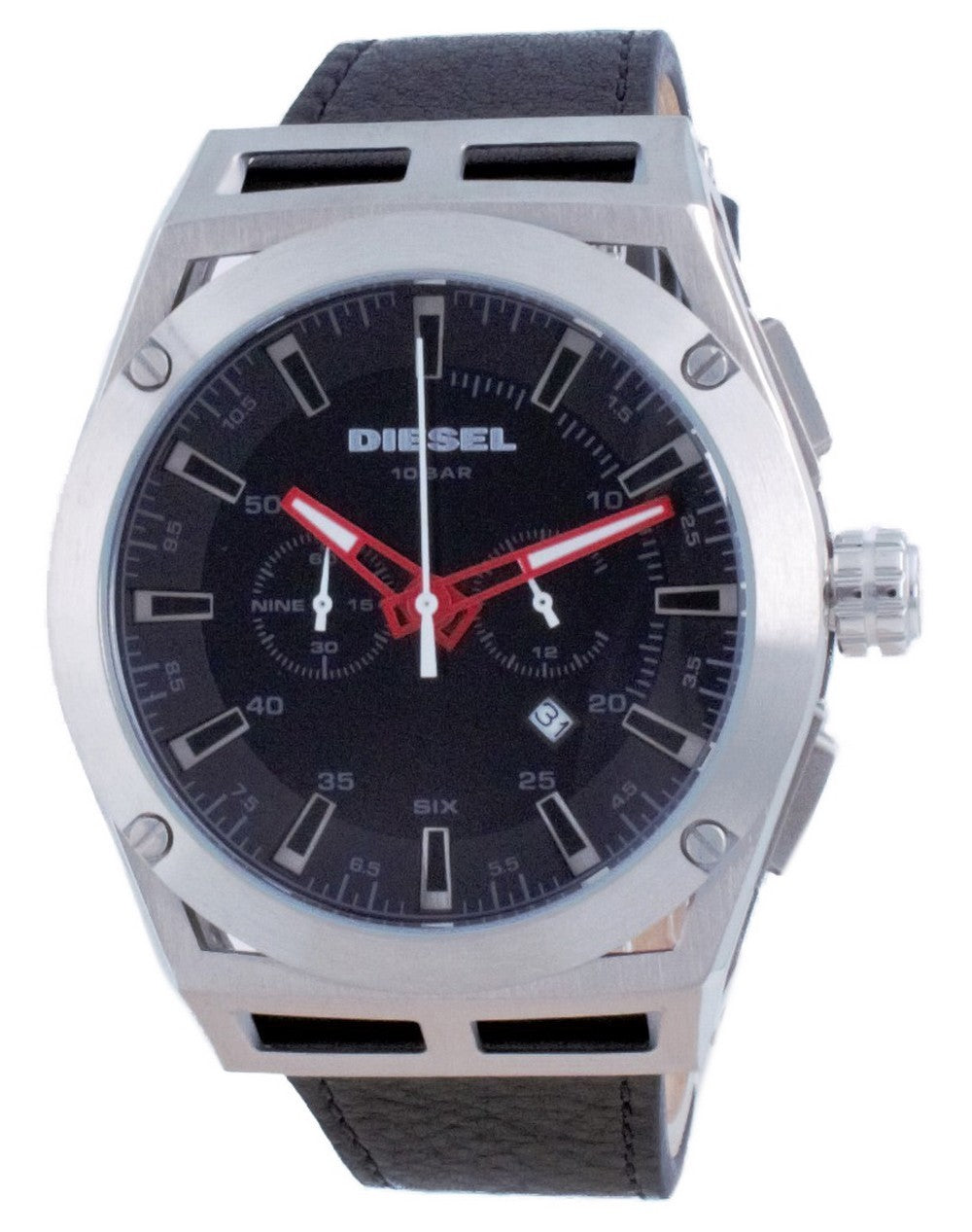 Diesel Timeframe Chronograph Leather Quartz Dz4543 100m Men's Watch