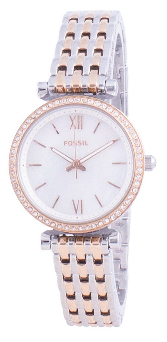 Fossil Carlie Mini Diamond Accents Quartz Es4649 Women's Watch