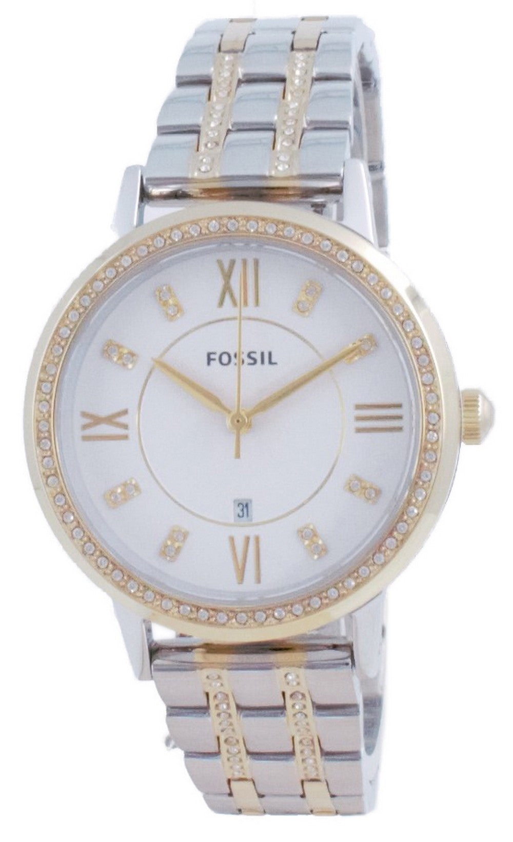 Fossil Gwen Silver Dial Daimond Accents Quartz Es4881 Women's Watch