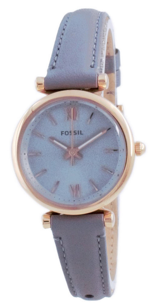 Fossil Carlie Mini Grey Dial Leather Quartz Es5068 Women's Watch