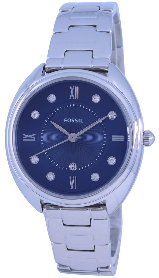 Fossil Gabby Blue Dial Stainless Steel Quartz Es5087 Women's Watch