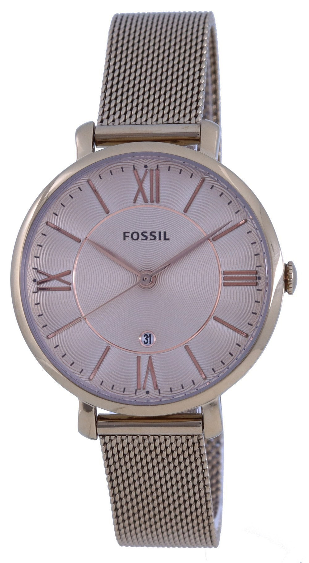 Fossil Jacqueline Rose Gold Tone Stainless Steel Quartz Es5120 Women's Watch