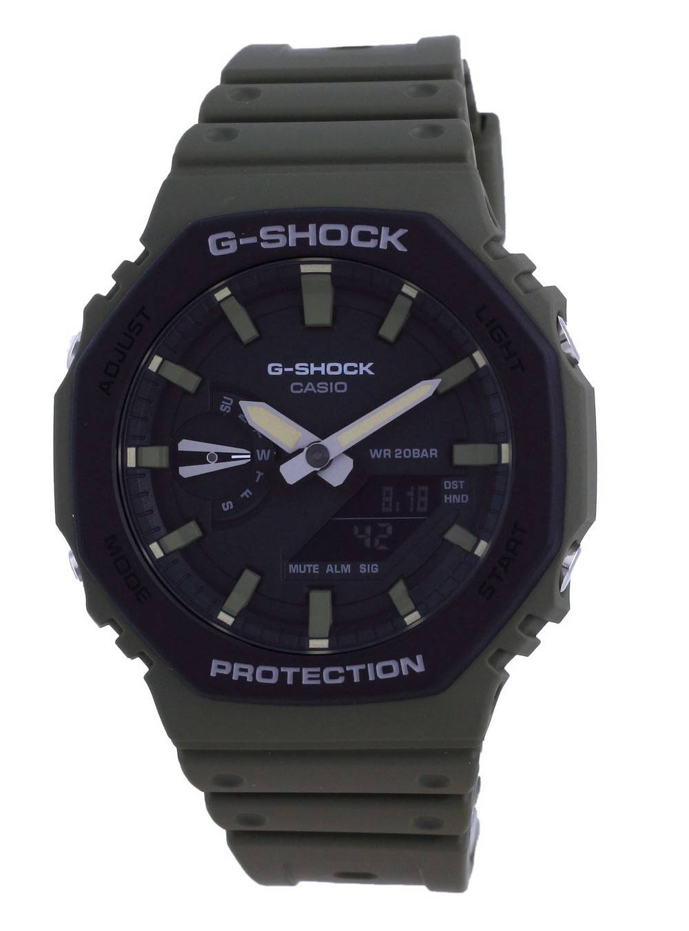 Casio G-shock Analog Digital Carbon Core Guard Ga-2110su-3a Ga2110su-3 200m Men's Watch