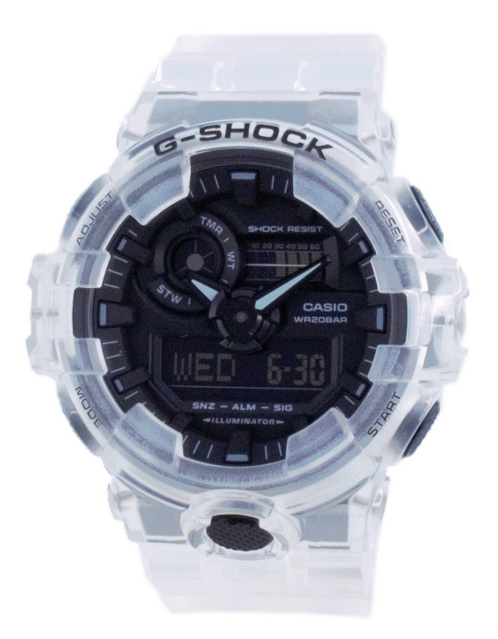 Casio G-shock Transparent Pack Analog Digital Quartz Diver's Ga-700ske-7a Ga700ske-7 200m Men's Watch