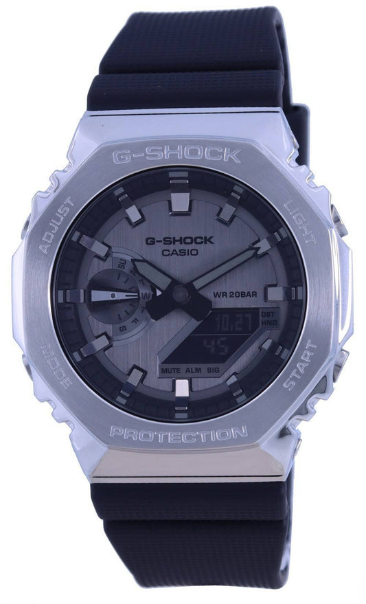 Casio G-shock Metal Covered Analog Digital Resin Strap Gm-2100-1a Gm2100-1 200m Men's Watch