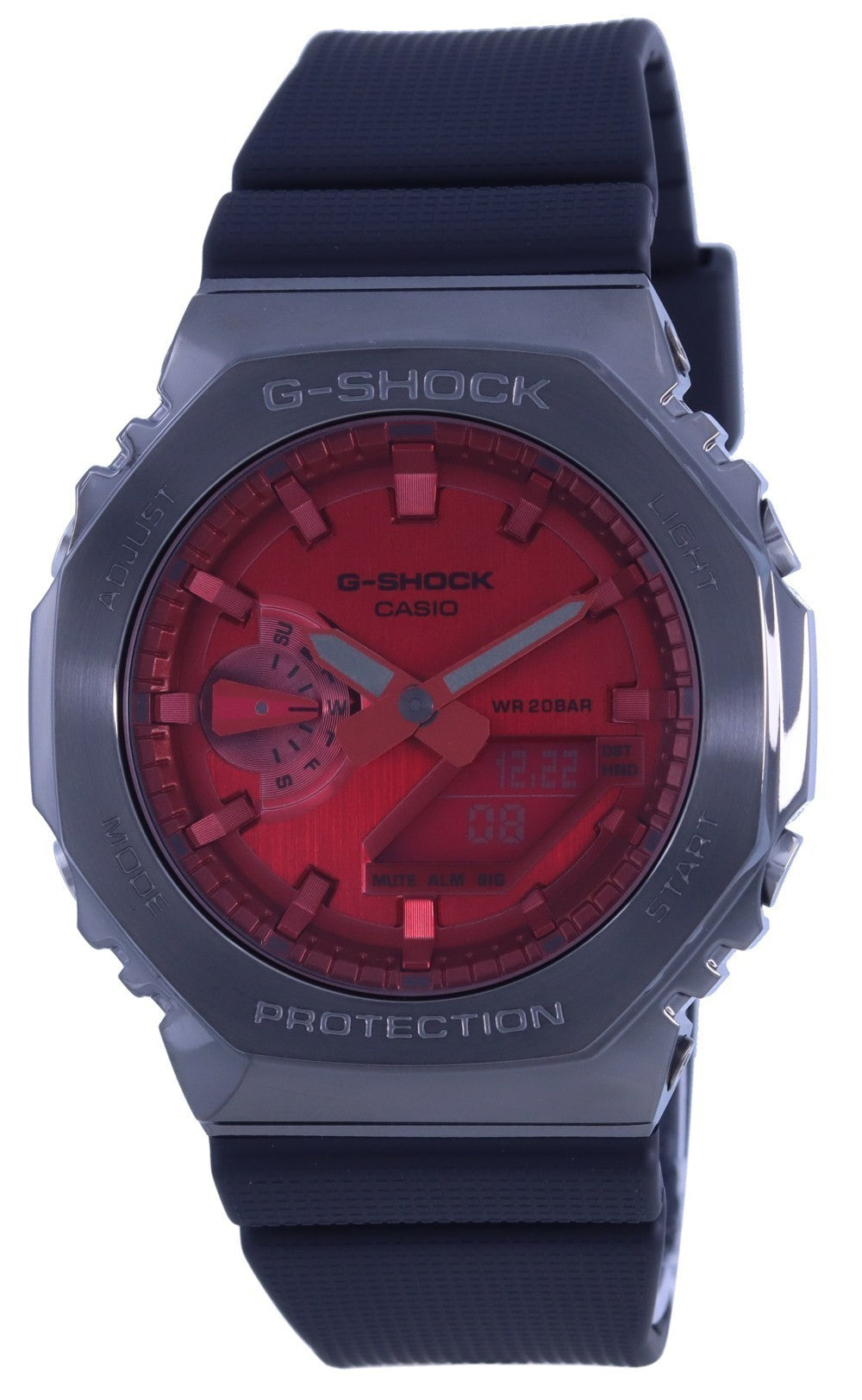 Casio G-shock World Time Analog Digital Metal Covered Gm-2100b-4a Gm2100b-4 200m Men's Watch