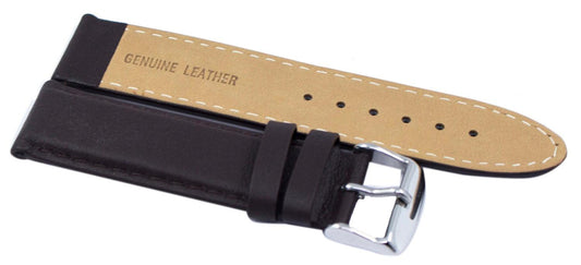 Dark Brown Ratio Brand Leather Watch Strap 22mm