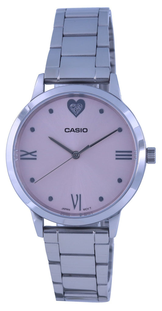 Casio Analog Pink Dial Stainless Steel Ltp-2022vd-4c Ltp2022vd-4c Women's Watch