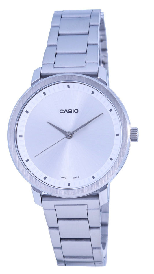 Casio Analog Silver Dial Stainless Steel Quartz Ltp-b115d-7e Ltpb115d-7 Women's Watch