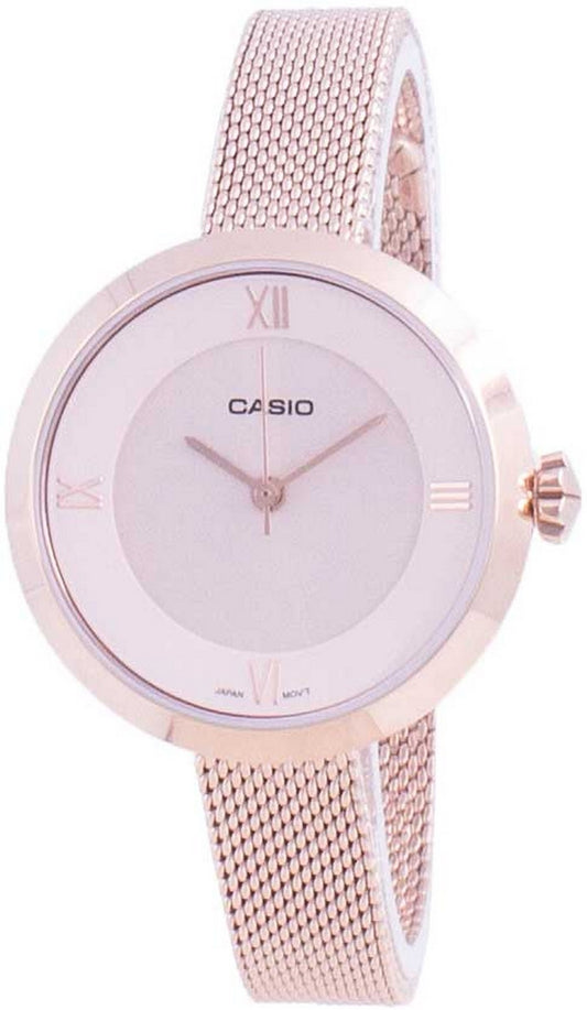 Casio Analog Pink Dial Ltp-e154mpg-4a Ltpe154mpg-4a Women's Watch