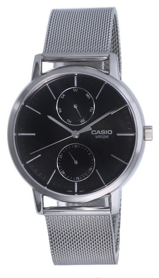 Casio Analog Stainless Steel Mesh Black Dial Quartz Mtp-b310m-1a Mtpb310m-1 Men's Watch