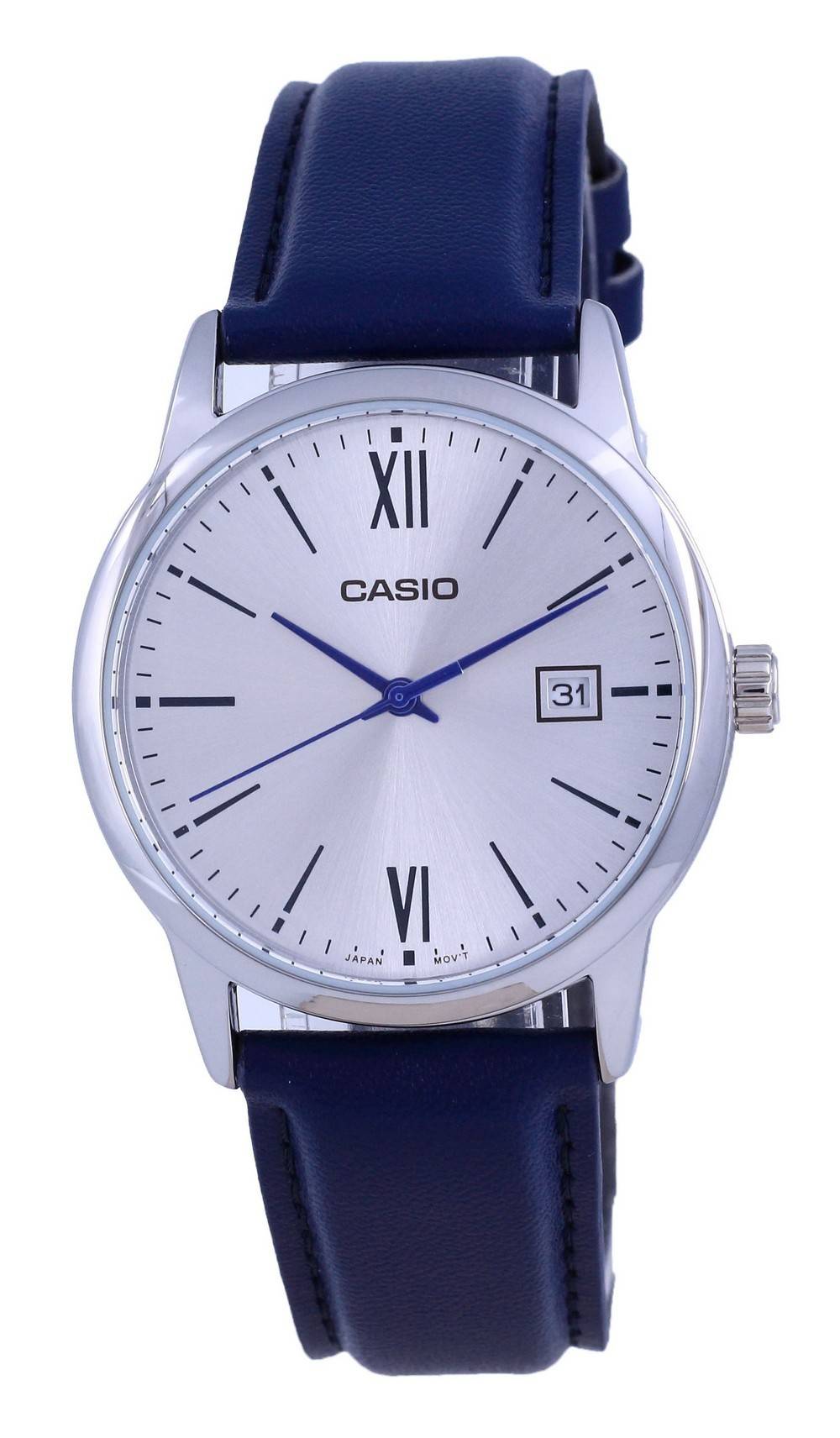 Casio Silver Dial Stainless Steel Analog Quartz Mtp-v002l-2b3 Mtpv002l-2 Men's Watch