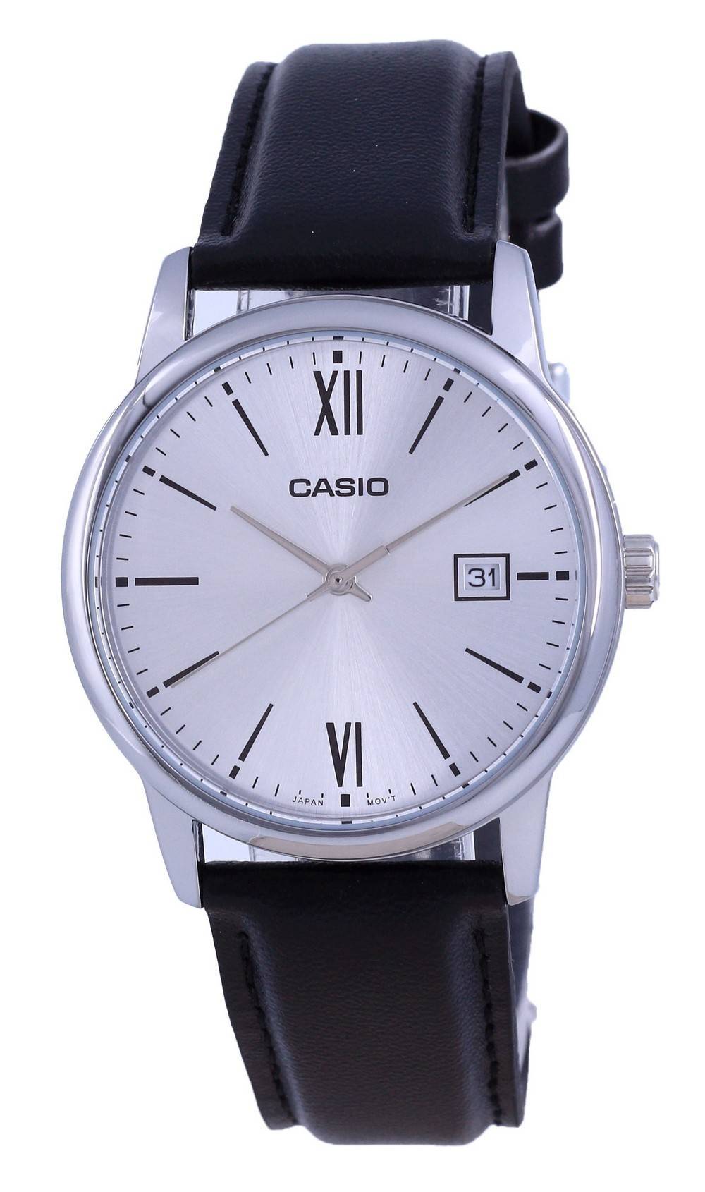 Casio Silver Dial Stainless Steel Analog Quartz Mtp-v002l-7b3 Mtpv002l-7 Men's Watch