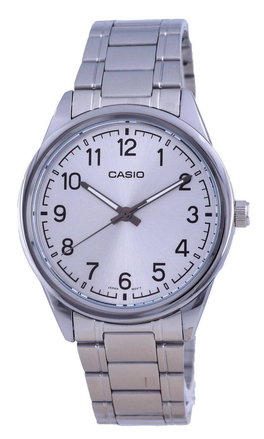 Casio Silver Dial Stainless Steel Analog Quartz Mtp-v005d-7b4 Mtpv005d-7 Men's Watch