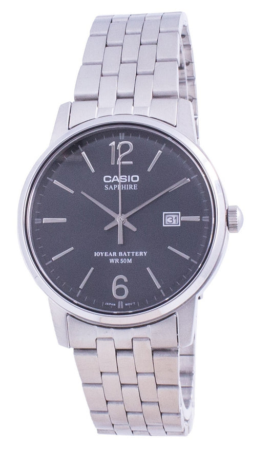 Casio Black Dial Stainless Steel Quartz Mts-110d-1av Mts110d-1av Men's Watch