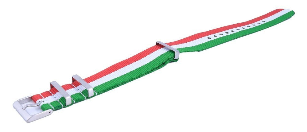 Ratio Nato23 Italy National Flag Pattern Polyester 22mm Watch Strap