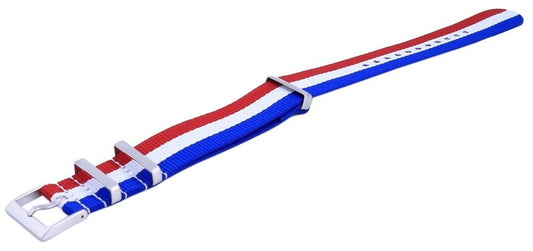 Ratio Nato25 France National Flag Pattern Polyester 22mm Watch Strap