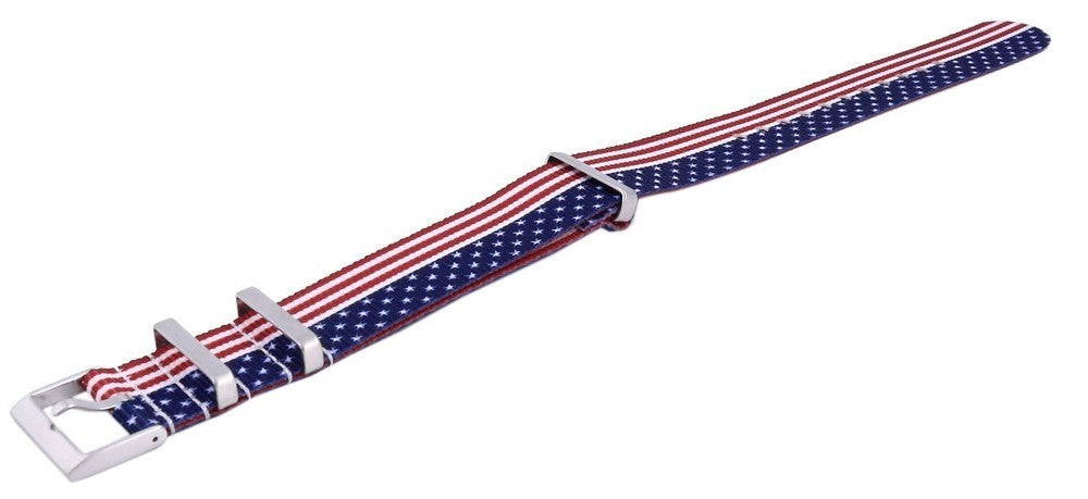 Ratio Nato27 Usa National Flag Pattern Polyester 22mm Watch Strap