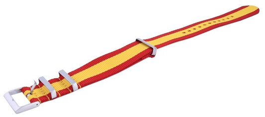 Ratio Nato29 Spain National Flag Pattern Polyester 22mm Watch Strap