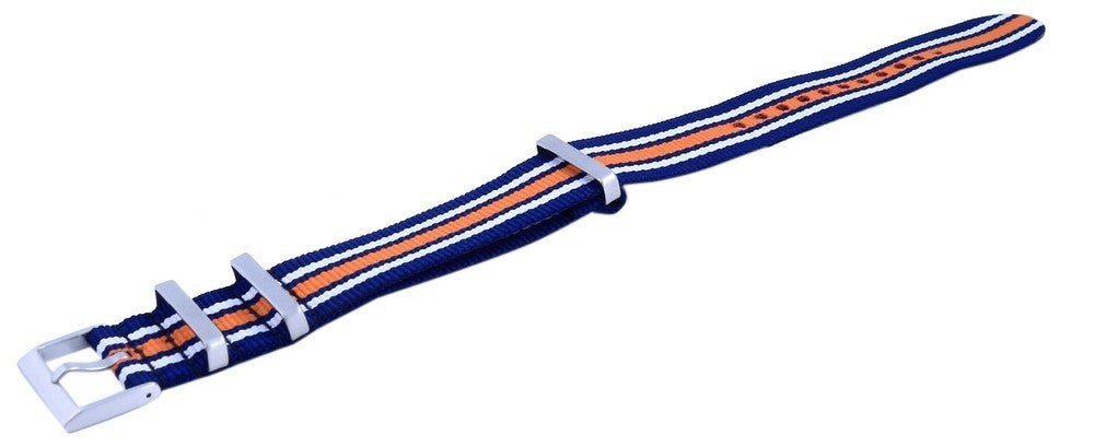 Ratio Nato35 Blue And Orange Polyester 22mm Watch Strap