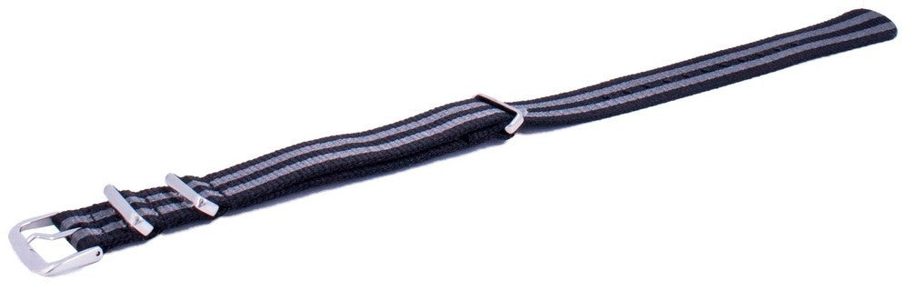 Ratio Brand Natos16 Grey Nylon Watch Strap 18mm