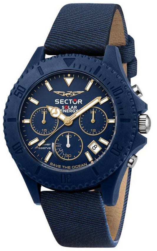 Sector Save The Ocean Chronograph Blue Matt Dial Quartz R3271739001 Men's Watch